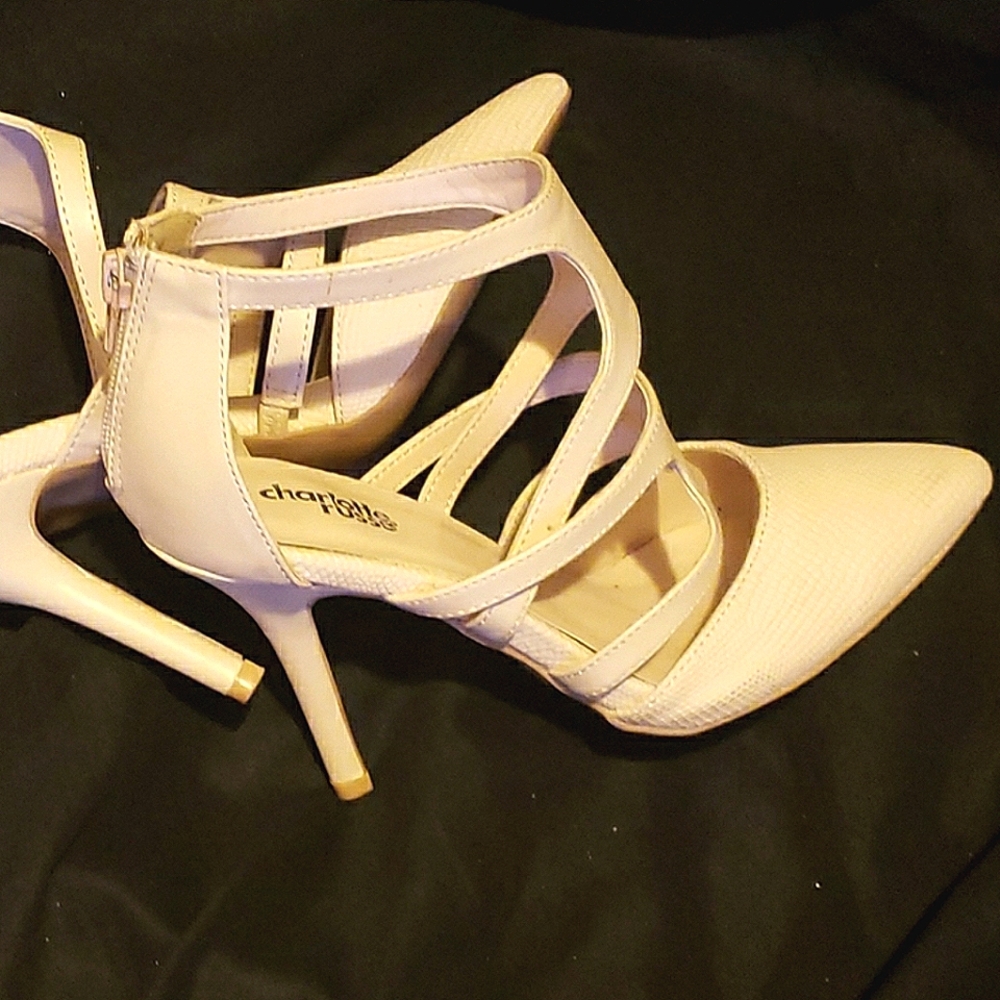 EUC Caged Heels Never Worn Zip Up Heels Sandals Summer Dress Shoes